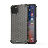 Schokbestendige honingraat PC + TPU Case voor iPhone 11 (zwart) - thumbnail