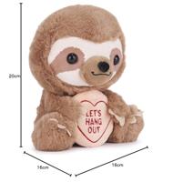 Love Hearts Luiaard knuffel - Let's hang out - 18 cm - thumbnail