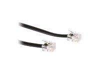 ACT TD5703 Platte Telefoonkabel | RJ12 connectoren | Zwart | 3 meter