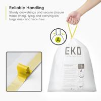Afvalzak EKO type A 3-6 liter met trekband wit 30 stuks - thumbnail