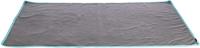 140x100 cm Trixie fleece deken uitloopruimtes en knaagdierkooi grijs/turquoise - thumbnail