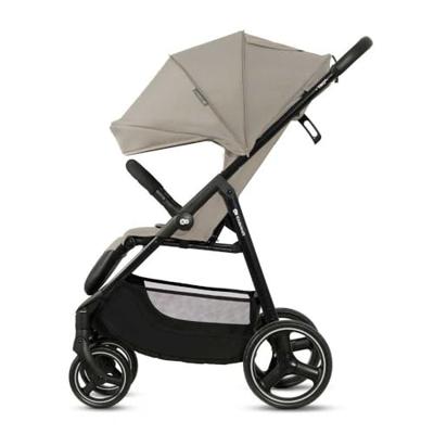 Kinderkraft TRIG 3 - Grote Wandelwagen tot 25 kg* - Verstelbare Rugleuning en Voetensteun - CLICK & FOLD Systeem - 360° Draaiende Wielen - Waterdichte Kap met Ventilatie - Comfortabele Zitting - Lichtgewicht 8,9 kg - Beige