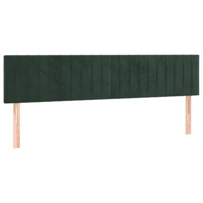 Hoofdborden 2 st 90x5x78/88 cm fluweel donkergroen Hoofdborden 2 st 90x5x78/88 cm fluweel donkergroen