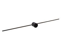 Lucide MIZAR - Wandlamp Badkamer - LED - 1x11W 2700K - IP44 - Zwart - thumbnail