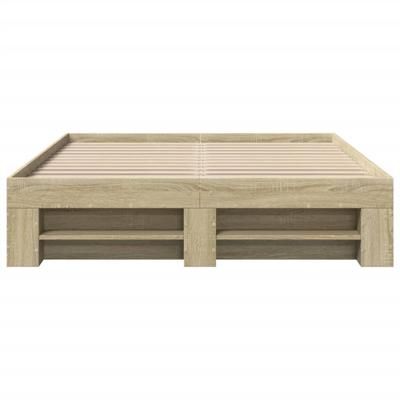 Bedframe zonder matras hout sonoma eikenkleurig 140x190 cm
