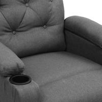 Sta-op-massagestoel stof lichtgrijs - thumbnail