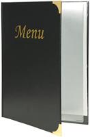 Menukaart securit a4 4 x 2 tassen zwart | 10 stuks - thumbnail