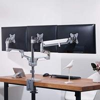 LogiLink BP0090 flat panel bureau steun 68,6 cm (27 ) Klem Zilver - thumbnail