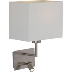 Steinhauer Wandlamp Mexlite met leeslamp en witte kap 1472ST