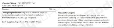 -Taurine 500mg 100v-caps