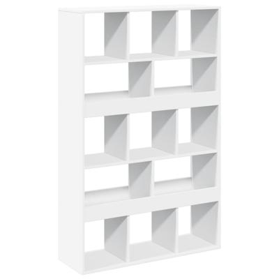 Boekenkast 100x33x187,5 cm bewerkt hout wit - thumbnail