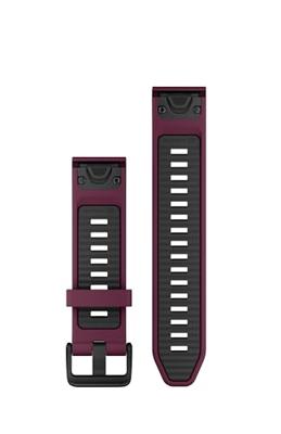 Garmin QuickFit, 20 mm Merlot/grafiet siliconen band