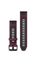 Garmin QuickFit, 20 mm Merlot/grafiet siliconen band - thumbnail