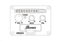 Ibanez UEW12E Black Ice Flat elektrisch-akoestische concert ukelele - thumbnail