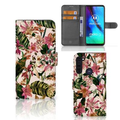 Motorola Moto G Pro Hoesje Flowers | Portemonnee hoesje
