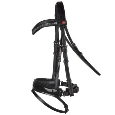 Rossner Lak hoofdstel zwart maat:full