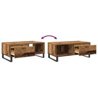 Salontafel 90x50x36,5 cm bewerkt hout oud houtkleurig - thumbnail