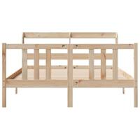 Bedframe met hoofdbord massief grenenhout 120x200 cm - thumbnail