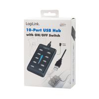 LogiLink UA0125 UA0125 USB-hub 10 poorten USB-A USB 2.0 480 MBit/s Zwart - thumbnail