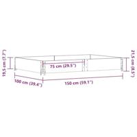 VidaXL Palletopzetrand 150x100 cm massief grenenhout zwart - thumbnail