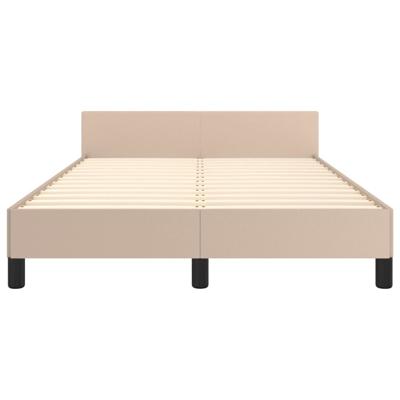 Bedframe zonder matras 120x190 cm kunstleer cappuccinokleurig