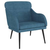 Fauteuil 63x76x80 cm fluweel blauw - thumbnail