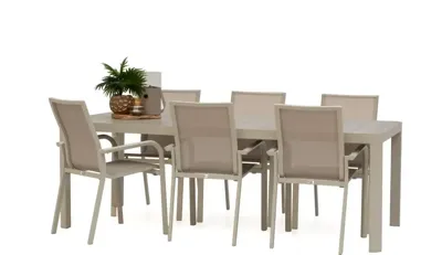 Trestino diningset gironde 220 dining latte Trestino diningset gironde 220 dining latte