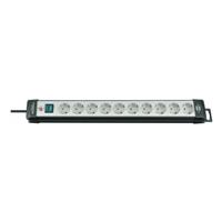 Brennenstuhl 1951500100 Stekkerdoos met schakelaar 10-voudig Zwart, Lichtgrijs Randaarde stekker 1 stuk(s) - thumbnail