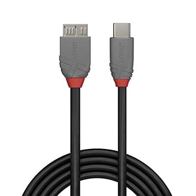 LINDY USB-kabel USB 3.2 Gen1 (USB 3.0 / USB 3.1 Gen1) USB-C stekker, USB-micro-B 3.0 stekker 0.50 m Zwart 36620