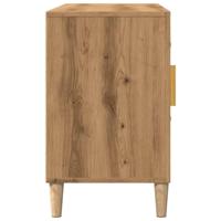 Dressoir 100x36x60 cm bewerkt hout artisanaal eikenkleurig - thumbnail