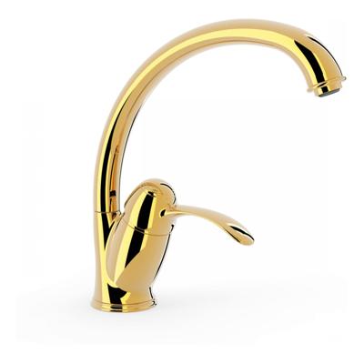 Keukenkraan Tres Clasic | Opbouw | 360° Draaibaar | Mengkraan | 1-hendel | Rond | 24k Goud glans