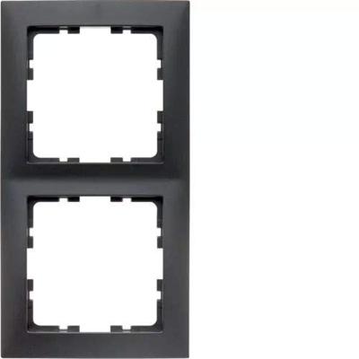 Berker S1 afdekraam 2-voudig antraciet mat 10103276