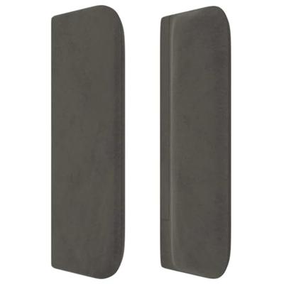 Hoofdbord met randen 147x16x78/88 cm fluweel donkergrijs