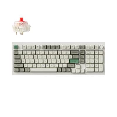 Keychron q5 max-p1, toetsenbord (wit, us lay-out, gateron jupiter red, 96%, rgb leds, ksa double-shot pbt, hot swap, knob, 2.4ghz | bluetooth 5.1 | usb-c)