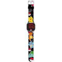 Pokémon LED Horloge Zwart - thumbnail