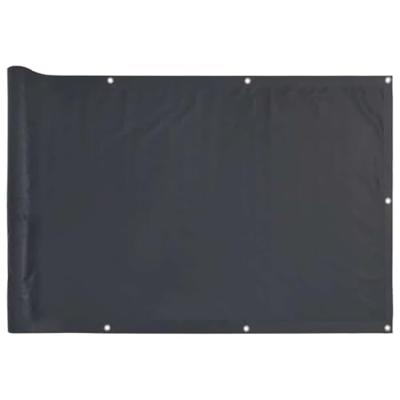 Balkonscherm 400x75 cm PVC antracietkleurig