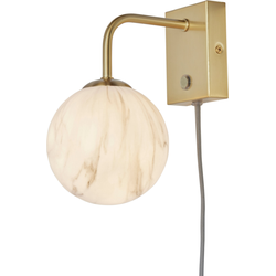 its about RoMi Wandlamp 'Carrara' Marmerprint, kleur Goud