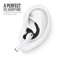 iPhone hoofdtelefoon en oorhaak voor Apple hoofdtelefoon en hoofdtelefoon voor iPod, iPhone 7/6/6S/6 Plus/5S/5C/5, zwart - thumbnail