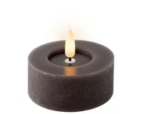 Lumineo LED Theelicht Donker bruin 7x3cm 2st - thumbnail