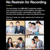 Godox Omnidirectionele dual lavalier microfoon LMD-40C - thumbnail