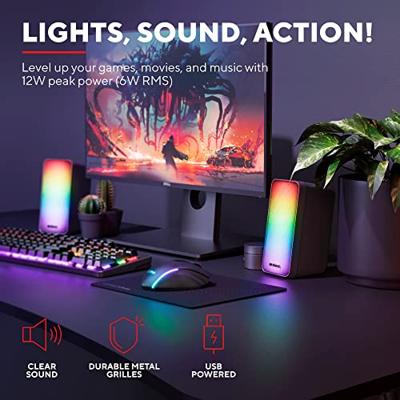 Trust GXT 611 Wezz 2.0 Speakerset met RGB-verlichting PC speaker Zwart Trust GXT 611 Wezz 2.0 Speakerset met RGB-verlichting PC speaker Zwart