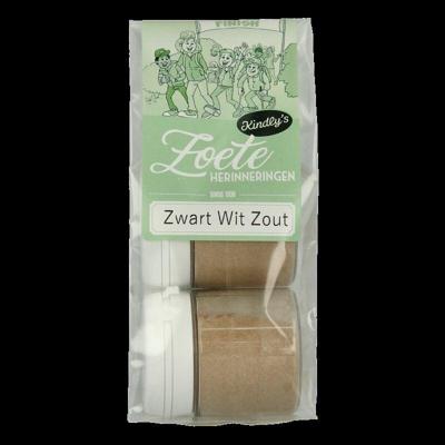 Kindly's Zwart wit potjes zout 25 gram 2 Stuks