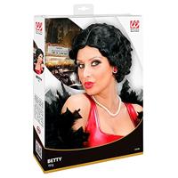 Pruik Betty zwart - thumbnail