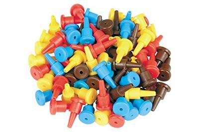 Viessmann Modelltechnik 6831 Modelspoor stekker 40 stuk(s) Rood, Geel, Blauw, Bruin