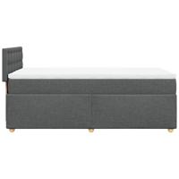Boxspring met matras stof donkergrijs 80x200 cm - thumbnail