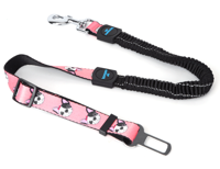 Nobleza Hondengordel met handvat - Elastisch - Roze - 90 cm - thumbnail