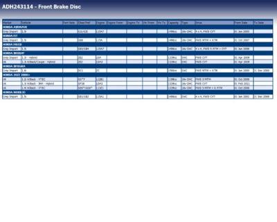 Remschijf voor ADH243114