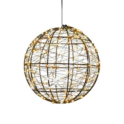 Bal zwart metaal Ø25cm 300LED flash