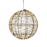 Bal zwart metaal Ø25cm 300LED flash - thumbnail