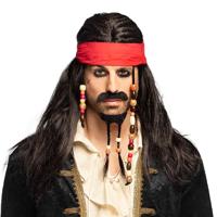 Boland Pruik tobias met bandana, snor en baard - thumbnail